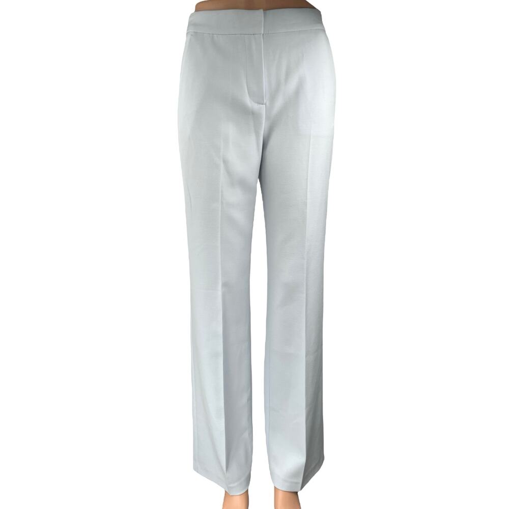 BCBGMAXAZRIA Women's White High Waisted Straight Leg Trouser Dress Pants Size 0